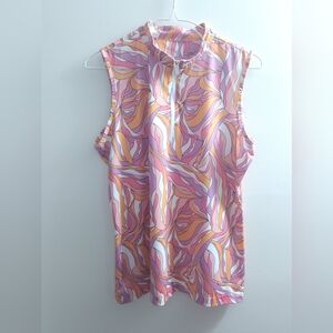 TAIL Golf Tennis Sleeveless Shirt Zipper LARGE